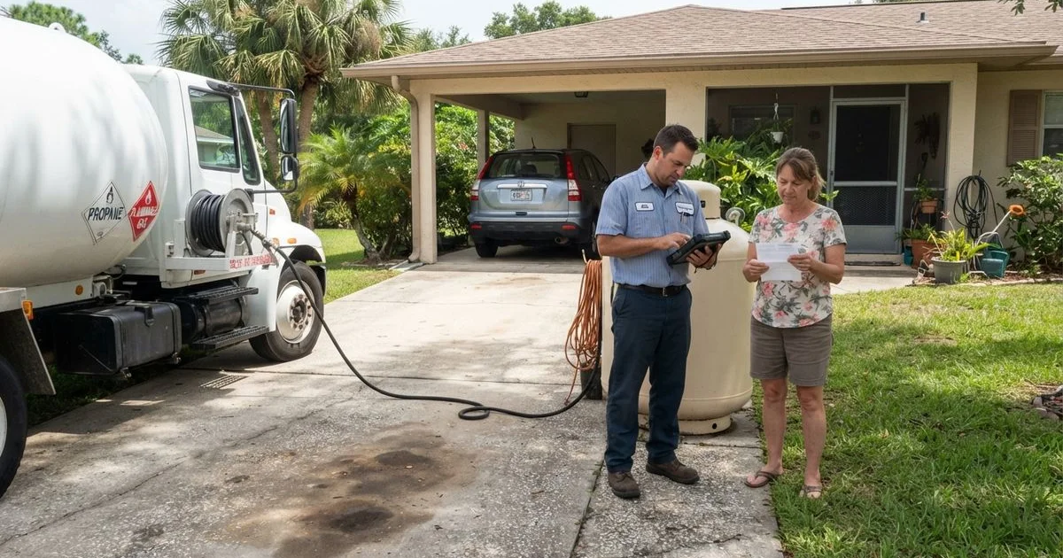 What propane delivery costs in Florida and what changes the price