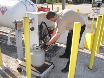 Propane Refill at U-Haul